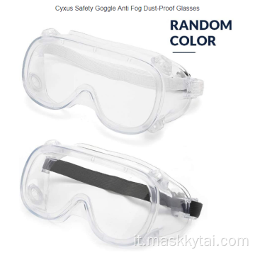 Occhiali di protezione traspiranti per uso medico